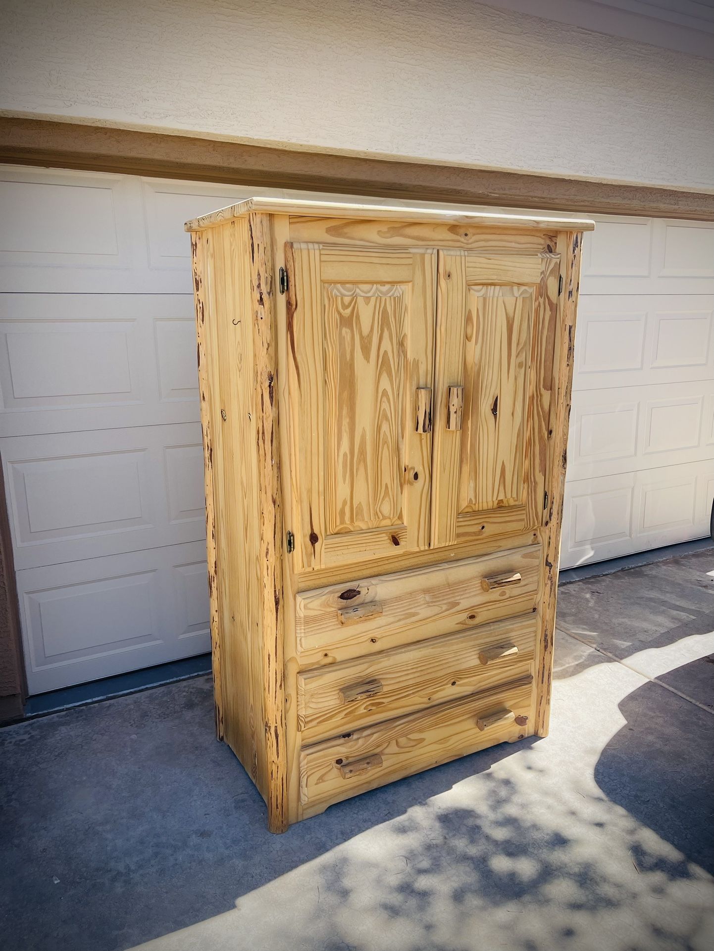Natural Wood Hutch / Dresser 