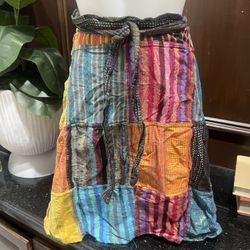 Wrap Around  patchwork festival skirt