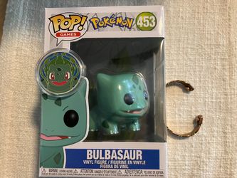 Bulbasaur silver one oz coin and POP figure #453