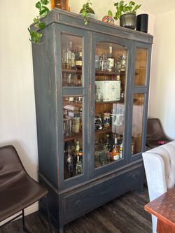 Wood Hutch Cabinet