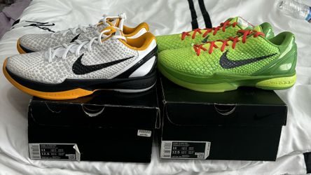 LTS - Kobe 6 Protro Del Sol & Kobe 6 Protro Grinch. Bith Sz 11a