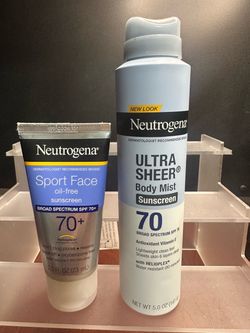 $6 each or 2 for $10 Neutrogena Sunscreen SPF 70