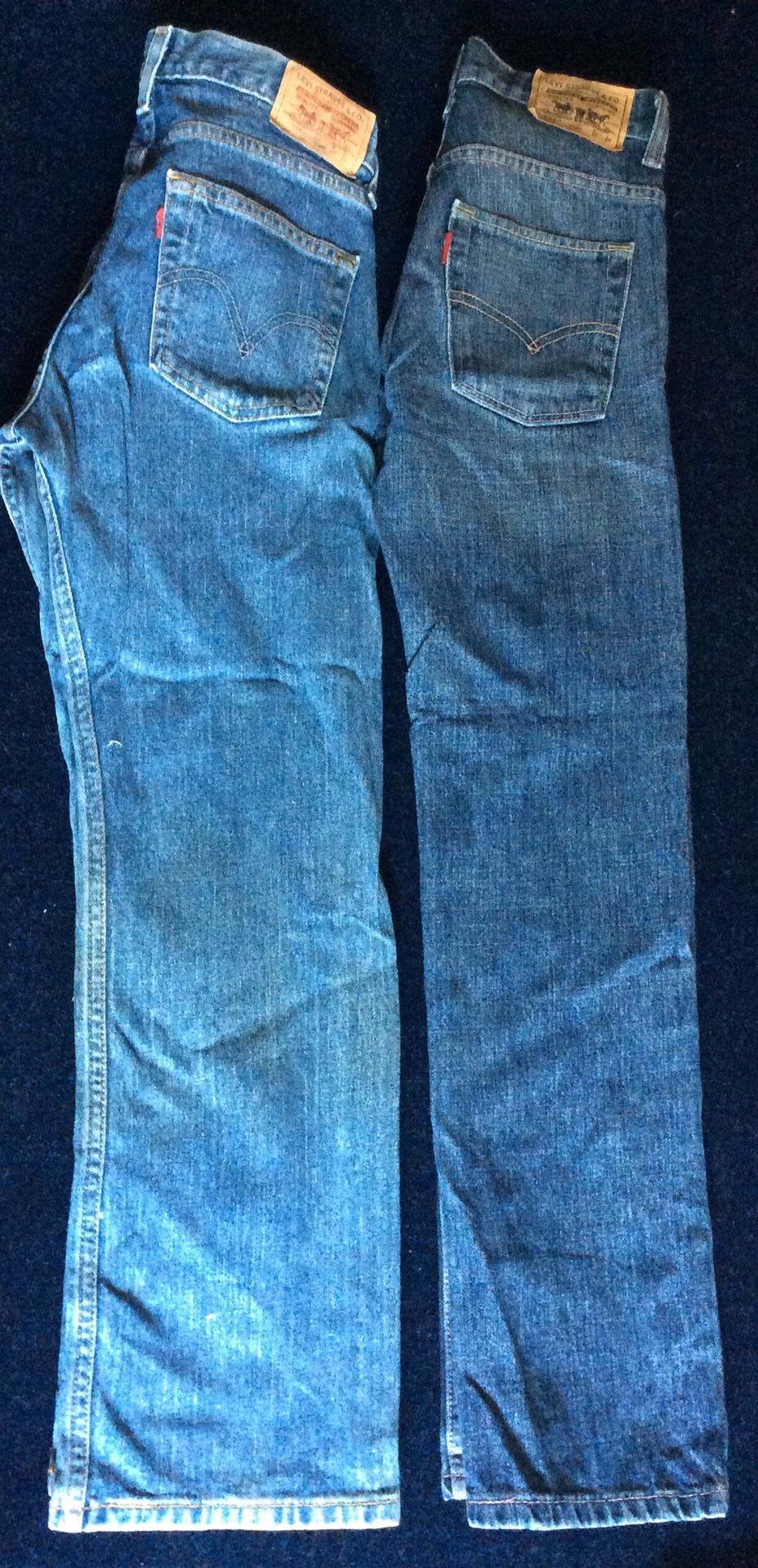 2 pairs Levi’s blue jeans-size 14 regular