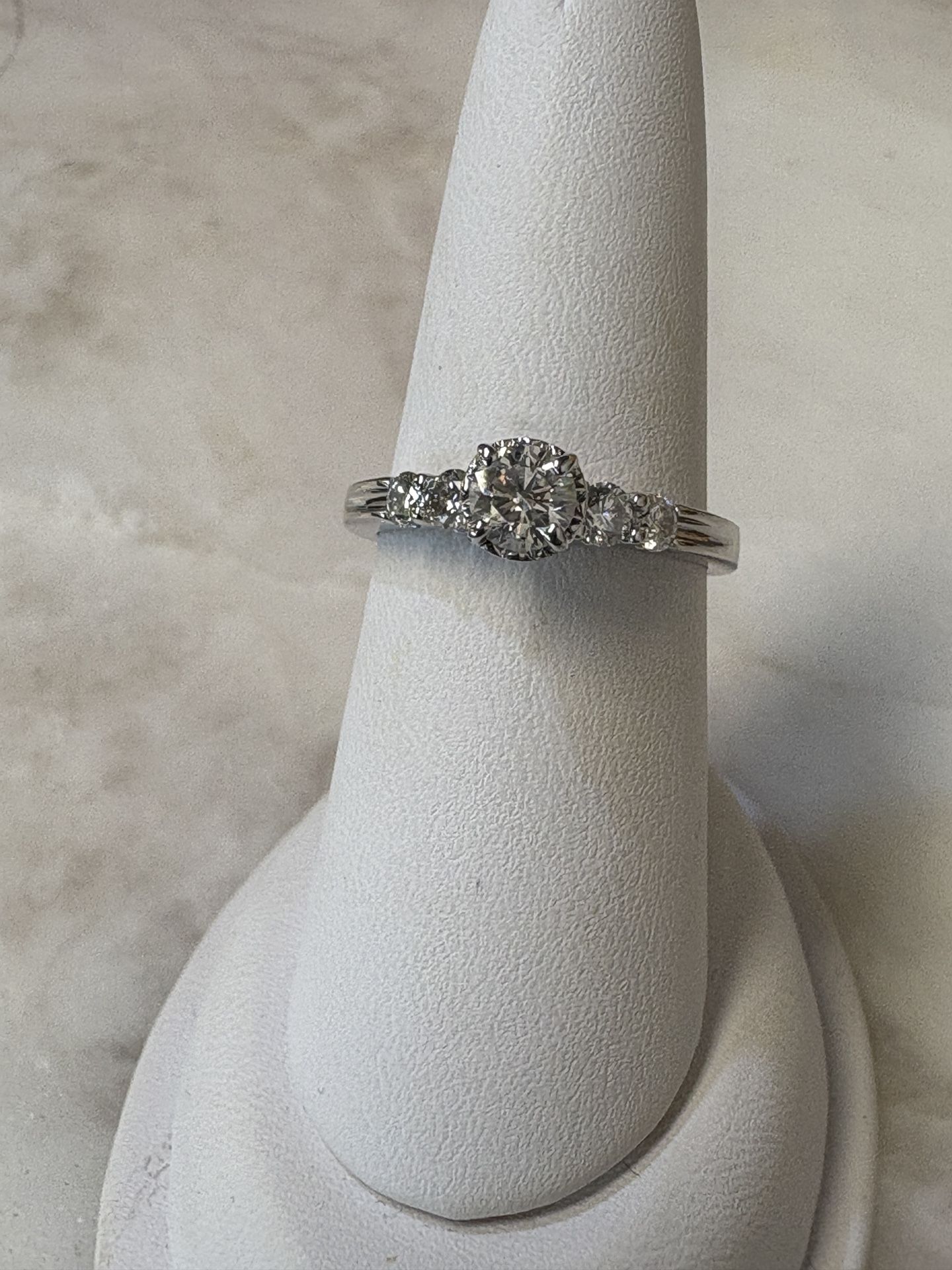 Real Natural Diamond Engagement Ring
