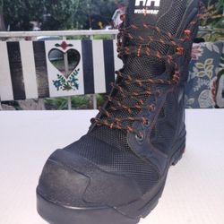 (Size 7 / 7.5 / 8) New, Helly Hansen Men's 8" Ultra Light ATCP Nylon Work Boots hhs172003 black
