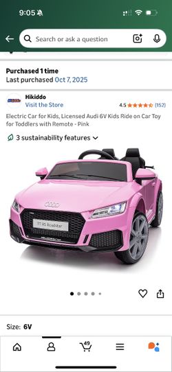 Electric Car For Kids Ride, Licensed Audi 6v Remote Controlled Kids Toy