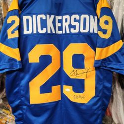 Rams Legend Eric Dickerson Signed,  JSA-Certified Jersey 