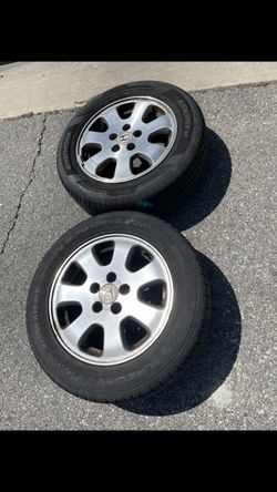 2 - 215/60r16 5x114.3 5x4.5 Stock Honda Accord Camry Civic Wheels Rims Good 80% Treads Tires!!!