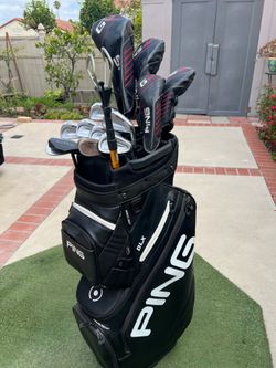 Complete man’s golf club (Ping G410 driver and wood,hybrid) Mizuno MP-60 iron (5-P)and the Titleist vokey wedge 56’ 60’all most like new Ping staff go