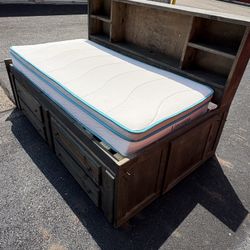 Twin Size Bookcase Daybed with Trundle Bed For sale