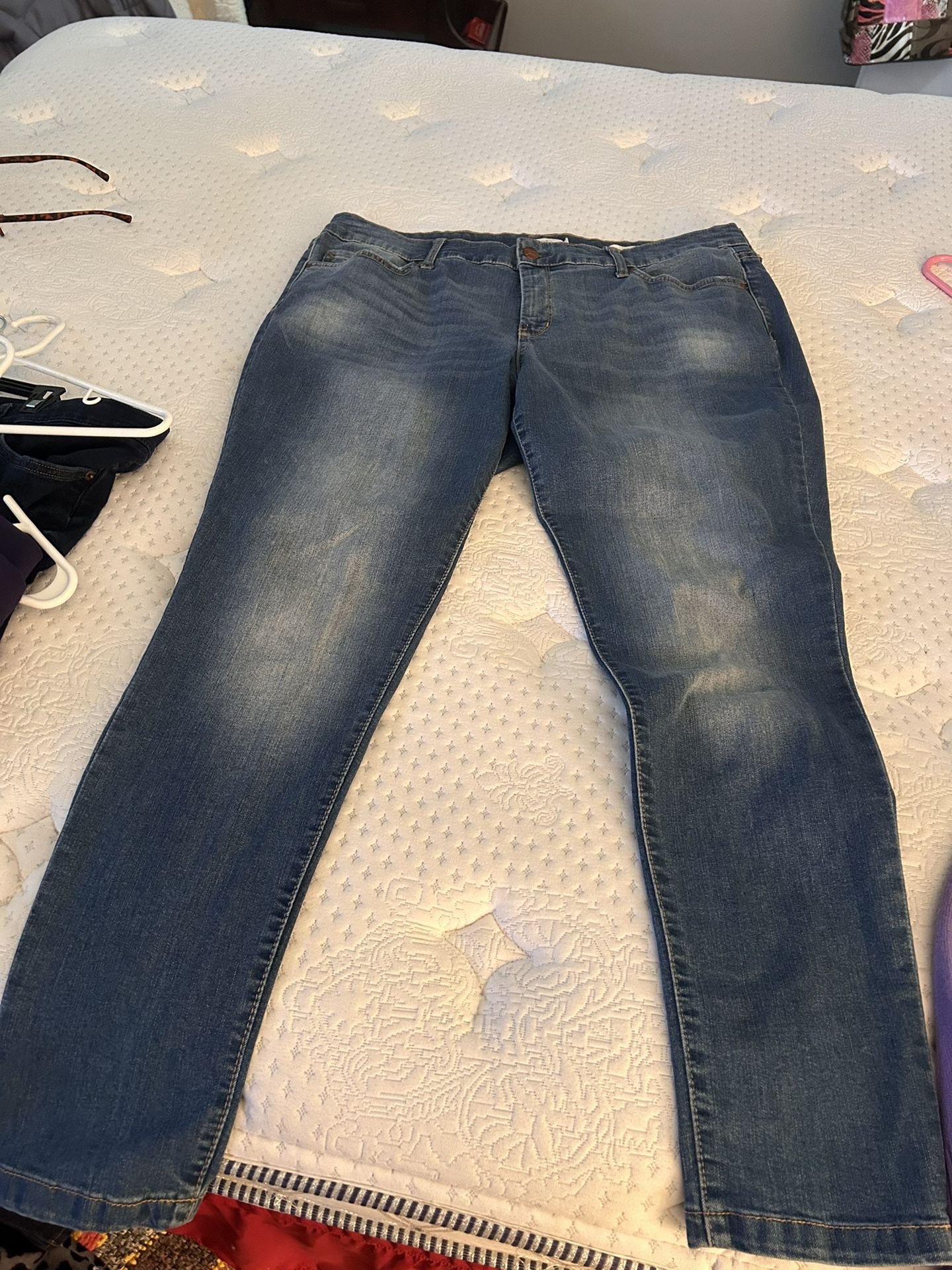 Jessica Simpson  Acid Wash Blue Jeans 18 W 