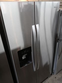Whirlpool stainless steel side by side refrigerator - Free delivery