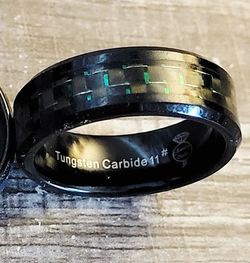 2 NM, NEVER WORN TUNGSTEN CARBIDE MEN'S RINGS (WEDDING/OTHERWISE) BOTH SIZE 11, PLEASE SEE DESCRIPTIONS FOR DETAILS