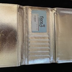 Brand New Silver Metallic Silver Wallet