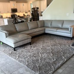 Grey Leather Couch - American Signature Home Furniture