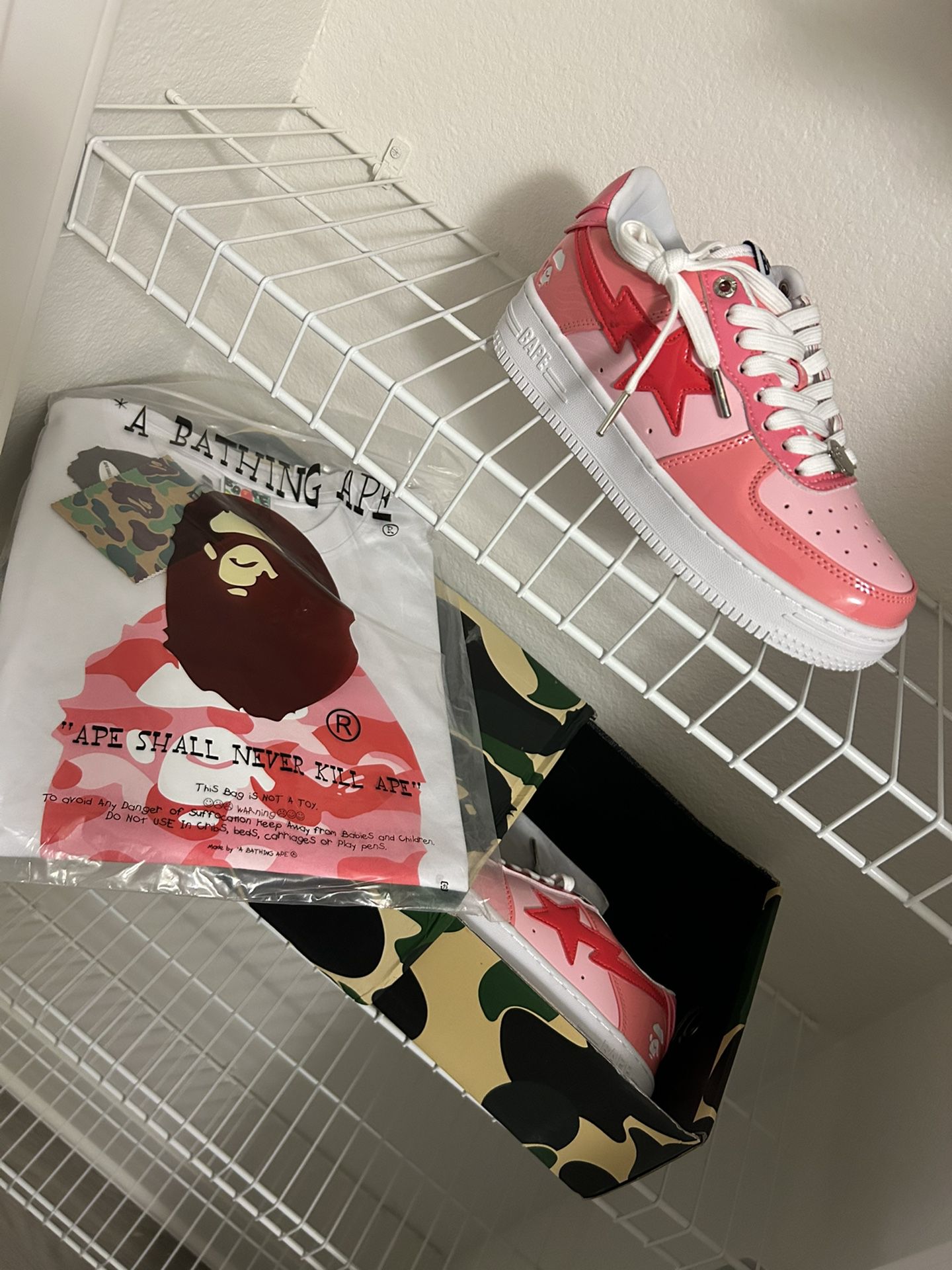 BAPE SHOES WITH MATCHING SHIRT 