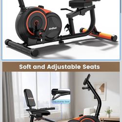 Recumbent Exercise Bike for Home,Recumbent Stationary Bikes for Adults & Seniors,Load Capacity of 400 pounds,Equipped with 16 Adjustable Gears, and So