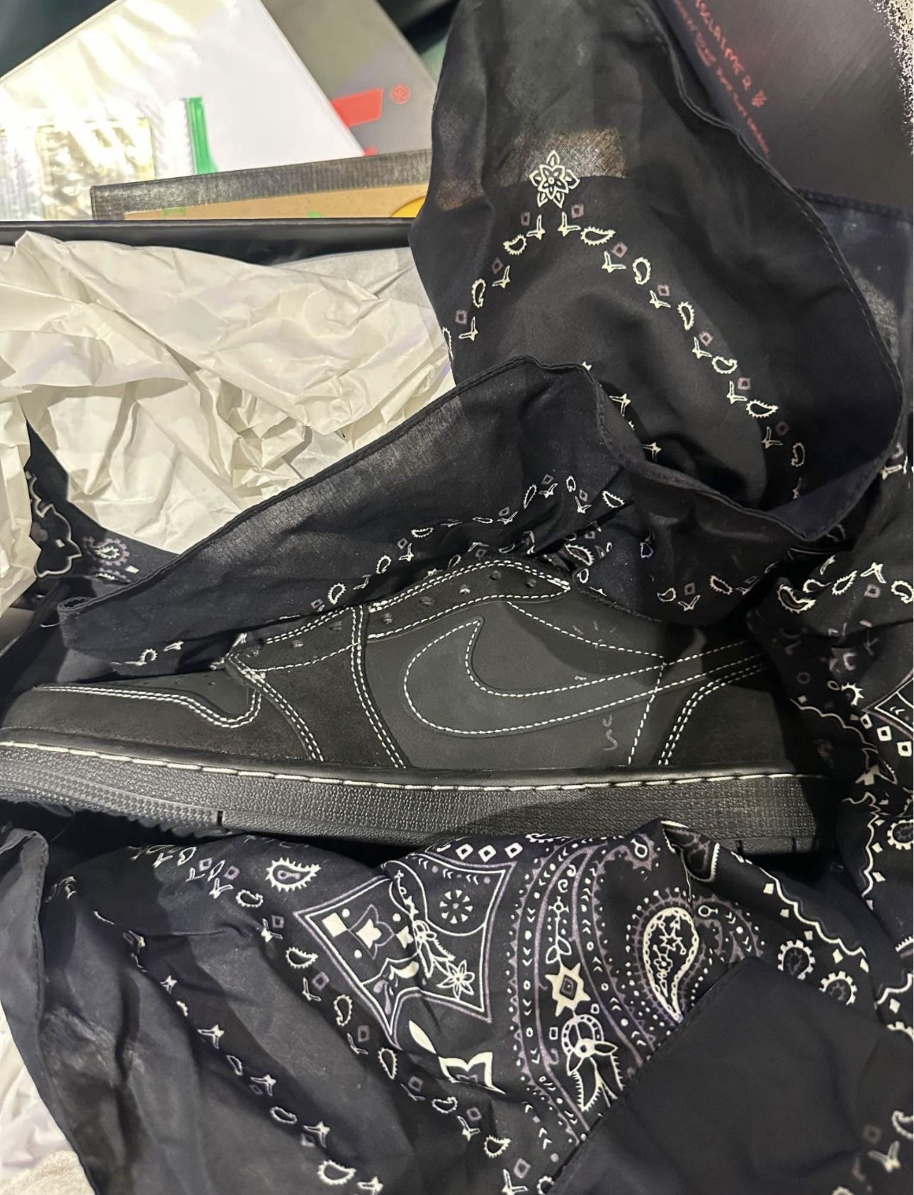 Travis Scott Air Jordan 1 Low Black Phantom Size 10