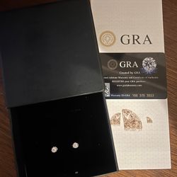 Moissanite Earrings 0.6 Total Carrot