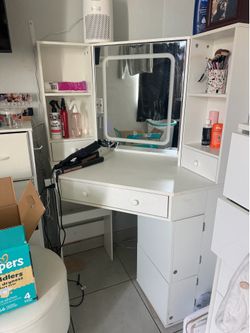 Vanity and storage stool