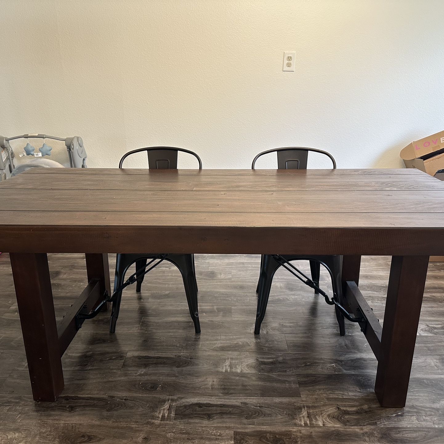 Pier1 Large Wood Dining Table + Chairs