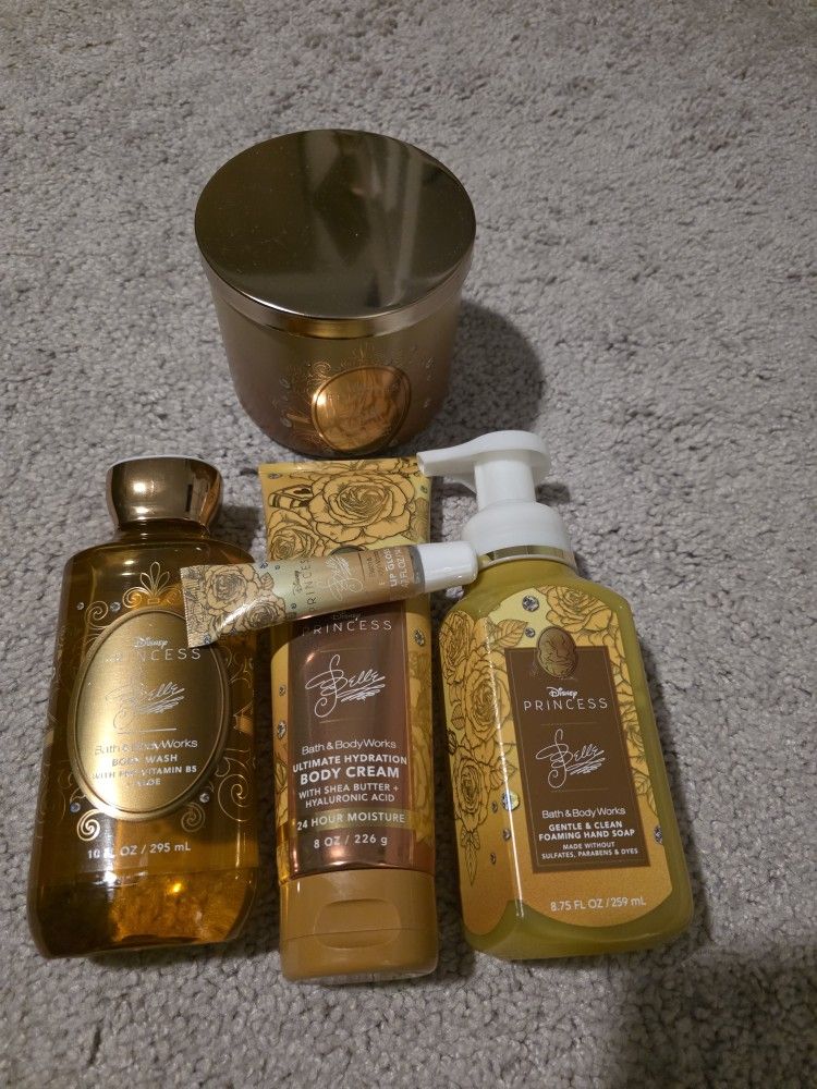 Cinderella And Belle Bath And Body Lot