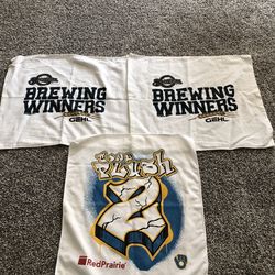 Lot of 3 Milwaukee Brewers Fan Towels