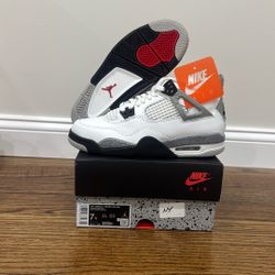 Jordan 4 White Cement (2025)- Size 7Y (gs)