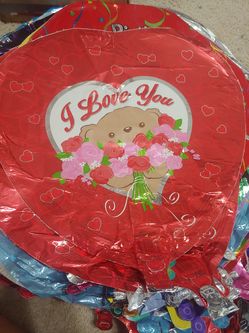 Over 425 Helium balloons.