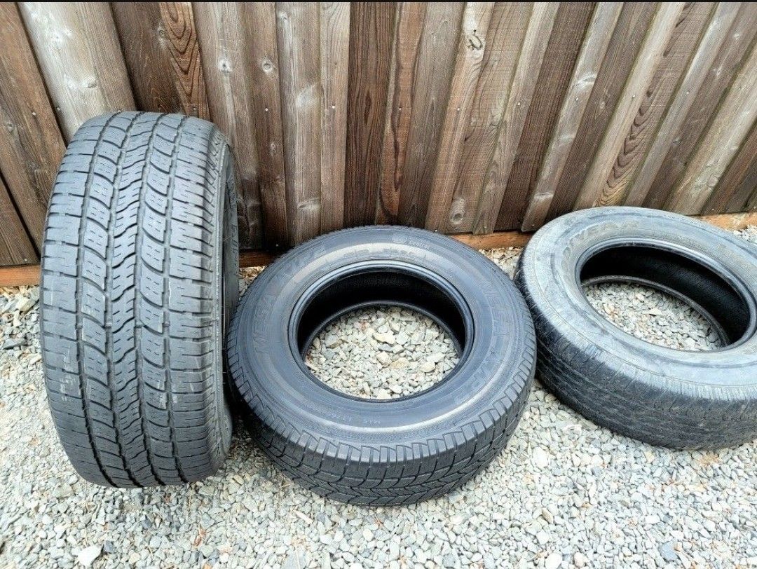 2 Tires, good condition, plus spare included in price.