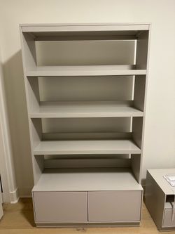West Elm Emilia (40") Media and Hutch Set, Haze