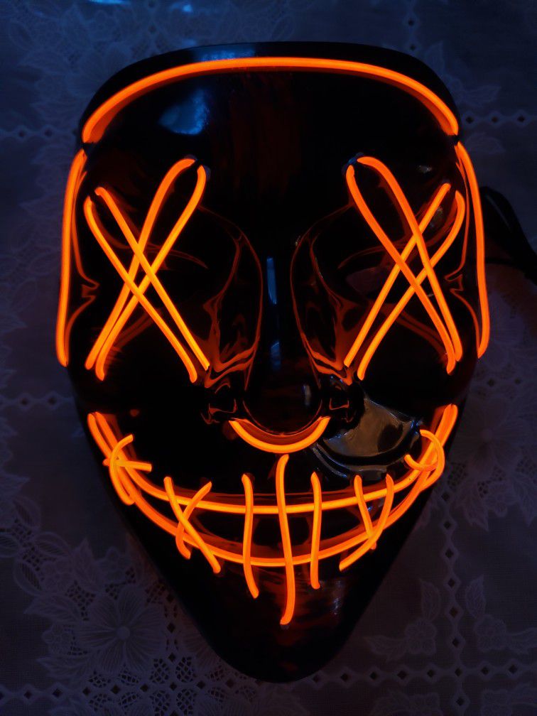 Orange Light up Purge Mask