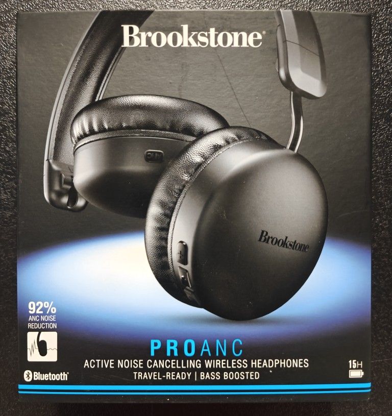 Brookstone PRO ANC Wireless Headphones - Black