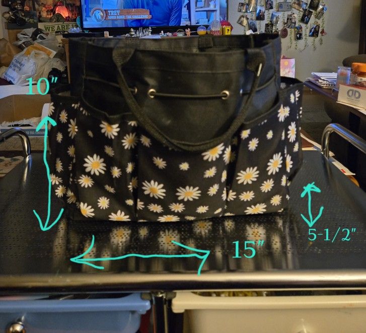 8 Pocket Flower Canvas Bag