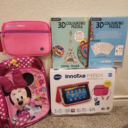 Vtech Innotab Max,3d Colouring Puzzle Amd Minnie Mouse Backpack 