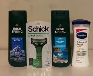 Irish Spring, Schick & Vaseline Personal Care Bundle