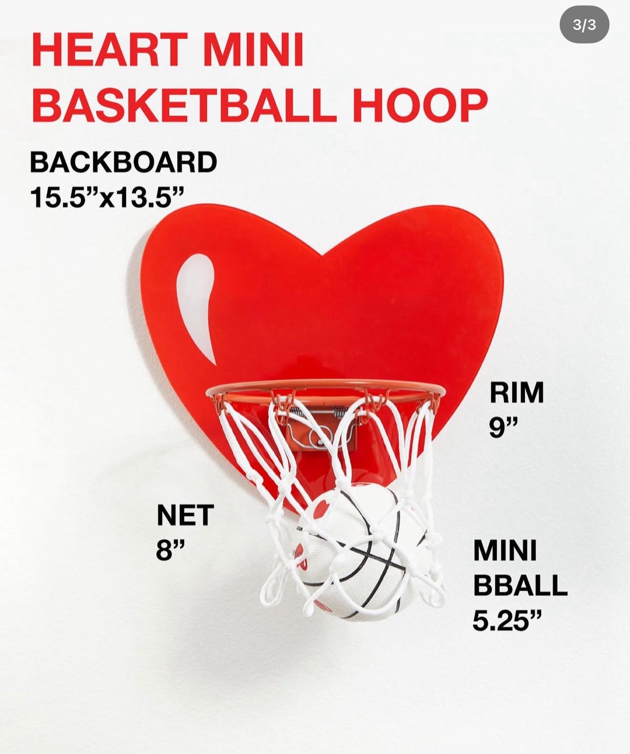 Heart Mini Basketball Hoop With Ball