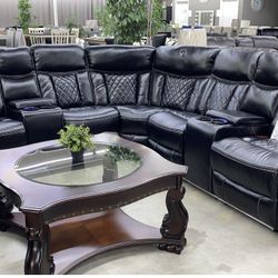 Batman🦇 Black Leather Power Recliner⚡️ Same Day Delivery 🛵 Finance Available✅ 🌟🚚