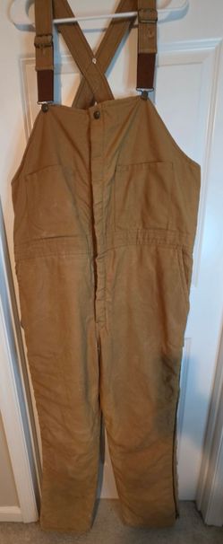 Vintage Walls Blizzard-Pruf Insulated Bib Overalls Large Tall Brown Workwear