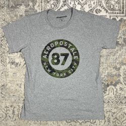 Aeropostale Gray New York City Camo T Shirt Mens Size M  