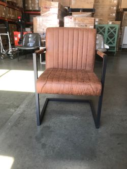 Modern Leather Dining Chairs. Beige/Brown/Green