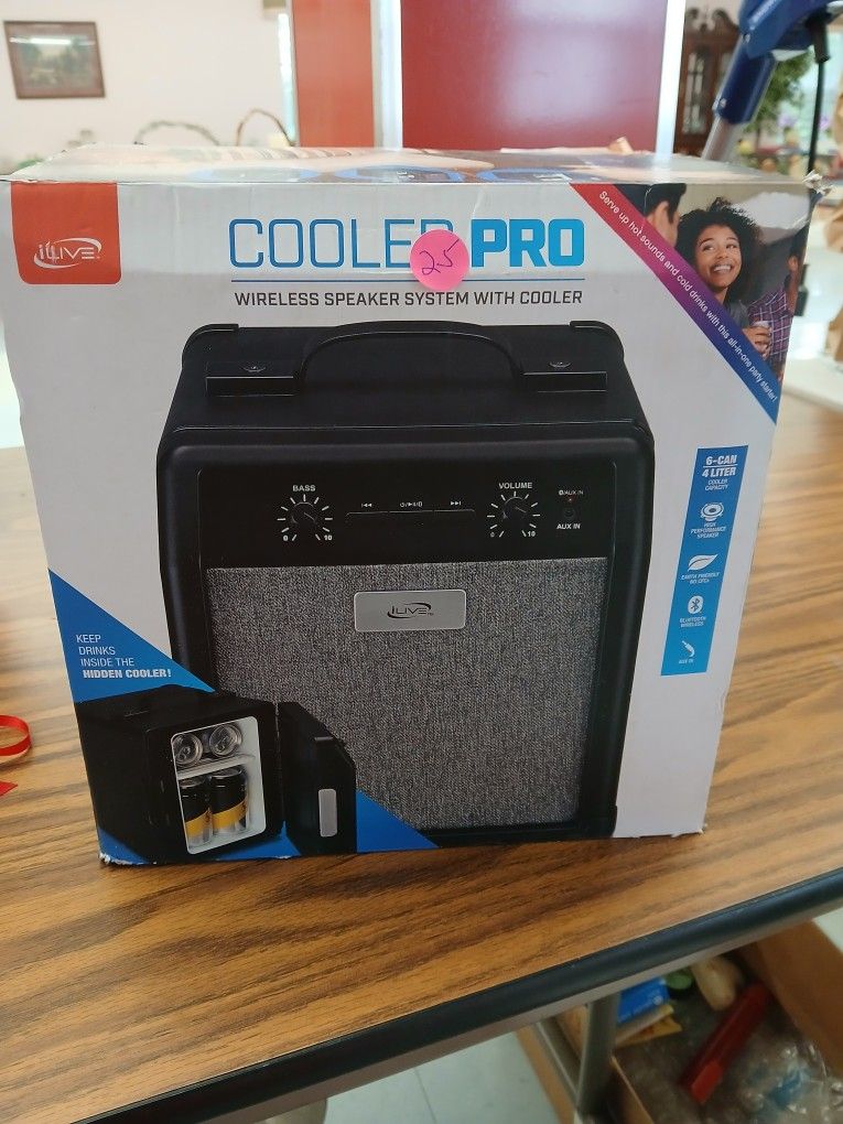 New cooler pro wireless speaker system with cooler