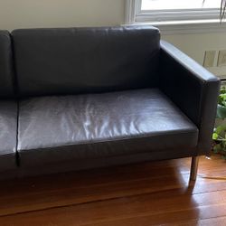 Brown Leather Couch 
