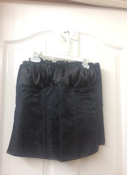 New black corset with thong size x large