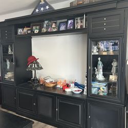 Black Wood Entertainment Center