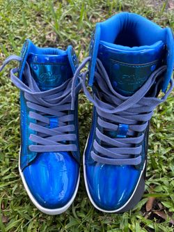 Pastry Shoes Women's size 8 Blue Glitter Sneaker Hip Hop Pop Tart