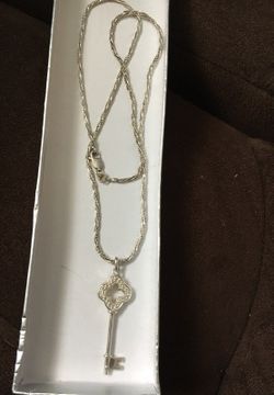 Necklace silver 9long