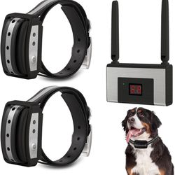 FOCUSER Electric Wireless Dog Fence System, Pet Containment System for 2 Dogs and Pets with Waterproof and Rechargeable Collar Receiver for 2 Dog Cont