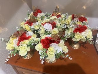 Fake flower centerpieces
