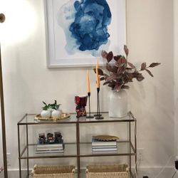 Glass Top Console Table